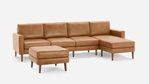 Nomad Leather King Sectional with Ottoman