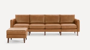 Nomad Leather King Sofa with Ottoman