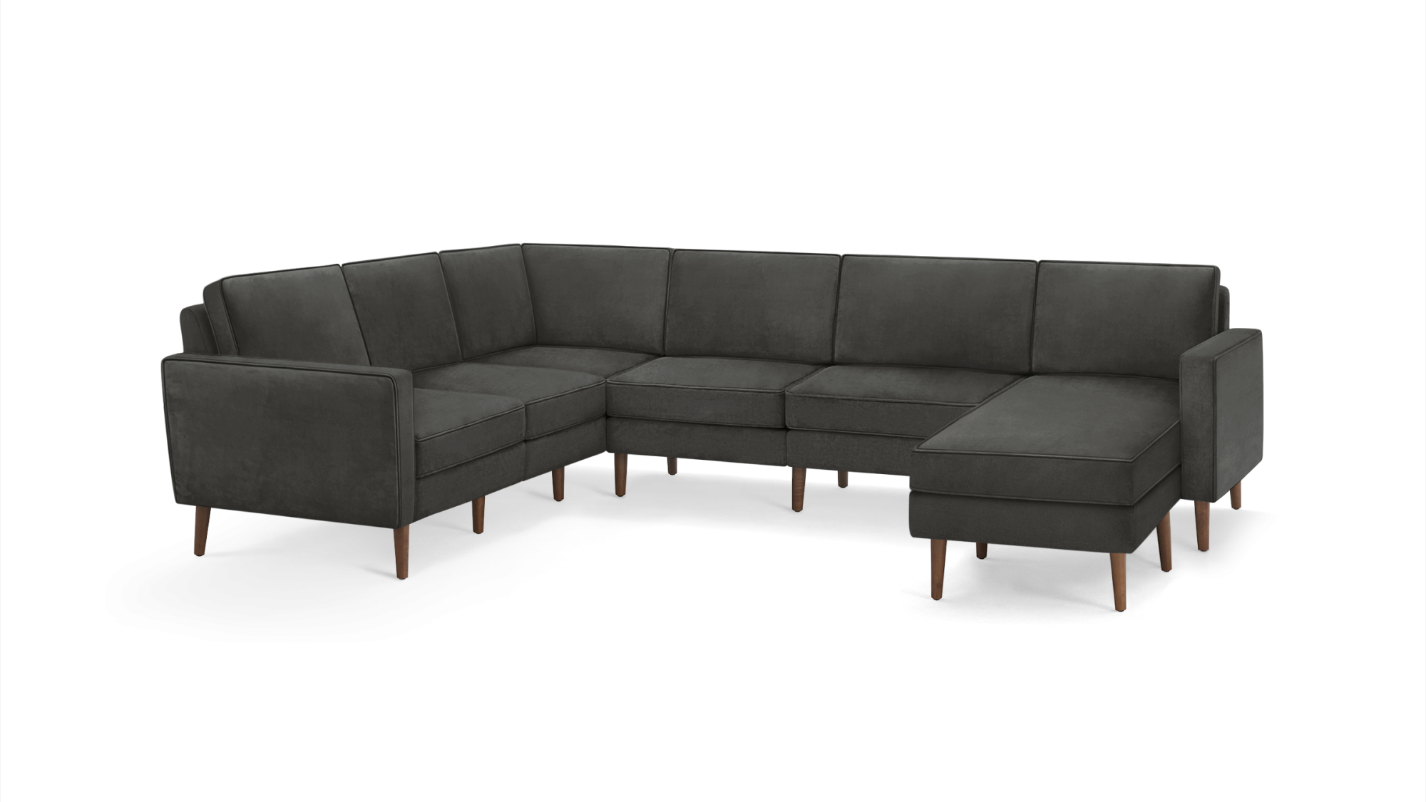 Nomad Velvet 6-Seat Corner Sectional with Reversible Chaise