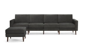 Nomad Velvet King Sofa with Ottoman